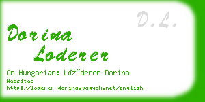 dorina loderer business card